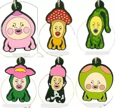 Kobitozukan Mejirushi Rubber Mascot x All 6 Types Set Full Comp Gacha Gacha Capsule Toy