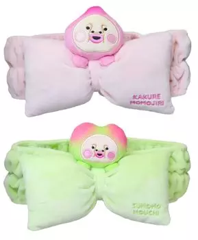 Kobitozukan My Character Hair Band 2 Pattern Set Momorouchi Tees Factory (Клоунский розовый/Сумомоноучи зеленый)
