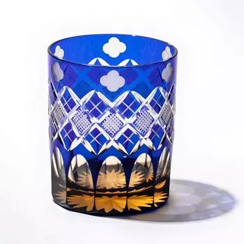 Kobo Edo Kiriko Yotsuba с узором «ярай» и рыбным гербом, стакан старинный TB94429AB в деревянной коробке, сделано в Японии [Taimuro Official] (Эмбер Рури)