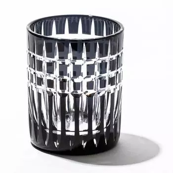 Kobo Official Direct Edo Kiriko Lattice Old Glass TB95315 Деревянная коробка Сделано в Японии [Продажи Taimuro] Черный с тремя полосками чёрный