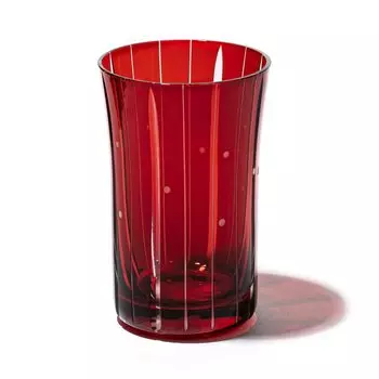 Kobo официальный прямой Edo Kiriko Tachiboshi полосатый стакан TB99319R в деревянной коробке Сделано в Японии [продажа Taimuro] (красный) красный