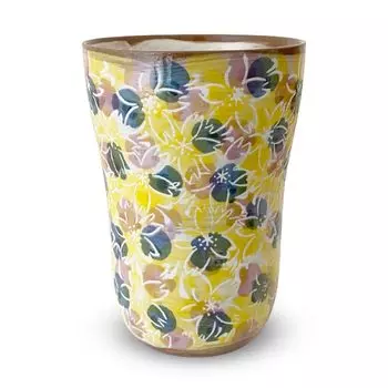 Kobo Sho High Cup Blue Full Bloom Hasami Ware Сделано в Японии 179324 J-kitchens ~ /