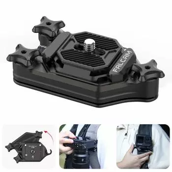 Кобура для камеры Ulanzi, держатель для камеры, зажим для рюкзака, стандартная винтовая пластина, быстросъемный зажим, легко прикрепляется и отсоединяется от поясного ремня рюкзака