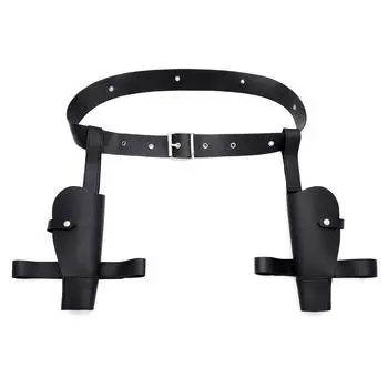 Кобура для полицейского пистолета Лауры Западный джинсовый ремень Кожаные перчатки Реквизит для косплея Аксессуары