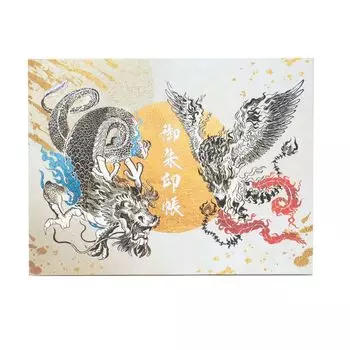 Kochi Binding Goshuin Book for Four Gods Full Pocket Spread Bellows 20 Pockets Notes, Combo, Type, Size, Type,