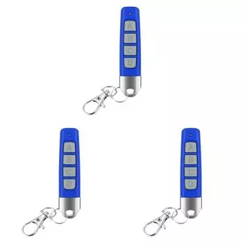 Код клонирования 433 МГц, 4 ключа, гаражные ворота, копия, пульт дистанционного управления (1шт синий) К