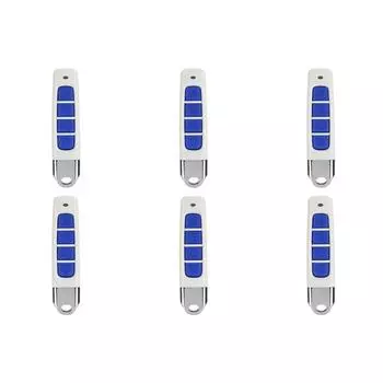 Код клонирования 433 МГц, пластиковый 4-х клавишный пульт дистанционного управления для гаражных ворот (Белый + синий)