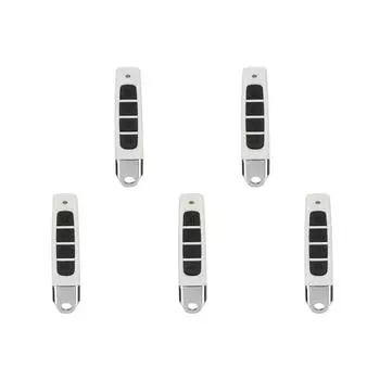 Код клонирования 433 МГц, пластиковый 4-х клавишный пульт дистанционного управления для гаражных ворот (Белый + черный)