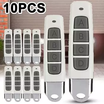 Код клонирования 433 МГц, пластиковый 4-х клавишный пульт дистанционного управления для гаражных ворот (Белый+серый) ?