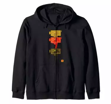 Kodak M7 Movie Camera Art Zip Hoodie