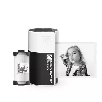 KODAK Memo Shot ERA Toy Цифровая фотокамера для мгновенной печати этикеток 1 камера, (Белый, + Рулон) белый