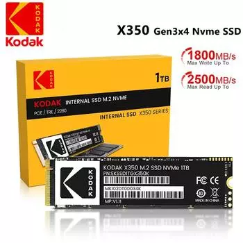 Kodak X350 SSD PCIe Gen3 x4 NVME 128 ГБ 256 ГБ 512 ГБ 1 ТБ твердотельный накопитель M2 2280 внутренний жесткий диск для ноутбуков 256GB