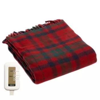 KODEN Electric Throw 140 x 82 Tartan Check Dust Mite Slide Temperature Blanket, Blanket, см, Красный, Узор, Моющийся, Killer, Регулировка, CWN141H-RC