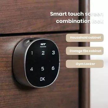 Кодовый замок Цифровой цинковый сплав Кодовая комбинация Электронный замок Работает от аккумулятора Без перфоратора Простота установки Безопасный замок с паролем 20mm
