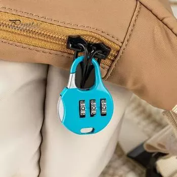 Кодовый замок с 3-значным кодом, удобный компактный дизайн, портативный многоцелевой сбрасываемый замок для дорожного чемодана с паролем чёрный