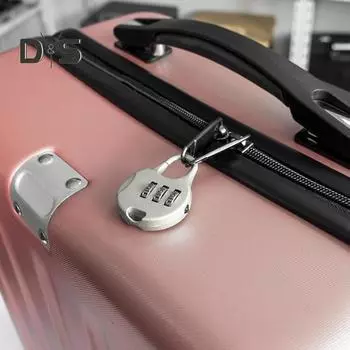 Кодовый замок с 3-значным кодом, удобный компактный дизайн, портативный многоцелевой сбрасываемый замок для дорожного чемодана с паролем чёрный