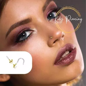 KODY PIERCING Изогнутый стержень, маленький пирсинг для стопы, ЗОЛОТО 14 карат