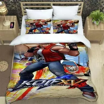 KOF game Cartoons 3D Printed Bedding Sets exquisite bed supplies set duvet cover comforter set bedding set luxury birthday gift EU Twin 135x200cm