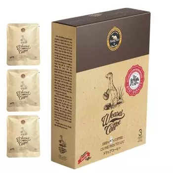 Кофе капельный Kopi Luwak 13 г x 3 шт. Редкий роскошный подарочный кофе Weasel Coffee HuongMai Weasel Coffee Civet