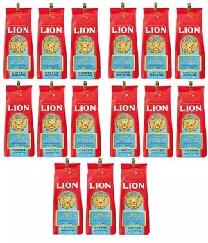 Кофе Lion Шоколад Макадамия 7 унций х 15 пакетиков Ароматизированный кофе среднего помола (198g) пудра,