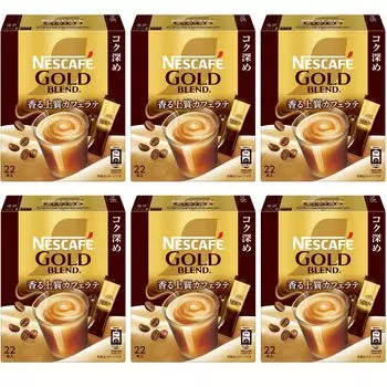 Кофе Nescafe Gold Blend Deep Rich в стиках 22P x 6 коробок [Кафе Латте]
