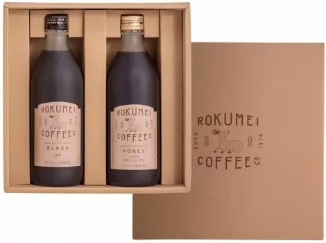Кофе Rokumei Coffee Подарочный набор 2 бутылки кофейной основы 1 бутылка черного меда Наклейка ко Дню - & - Отца