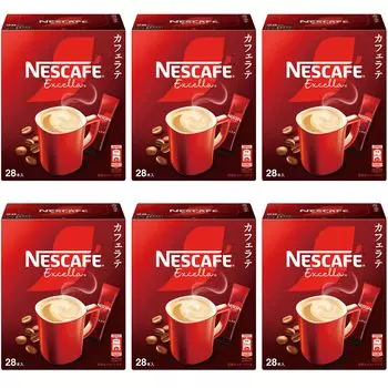 Кофе в стиках Nescafe Excela 28P x 6 индивидуально упакованных коробок, Caf Latte,