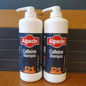 Кофеиновый шампунь Alpecin C1 Caffeine Укрепляет корни волос, Удаляет слегка кислый жир, Облегчает симптомы выпадения волос, 2 шт, 1,25 л