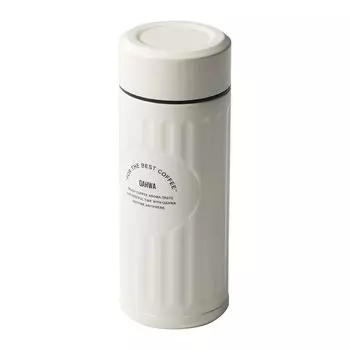 Кофейная бутылка QAHWA 420 мл Жемчужно-белая Прямое питье Вакуумная изоляция Двойные стенки Тефлоновое покрытие внутри Наслаждайтесь вкусом и ароматом кофе