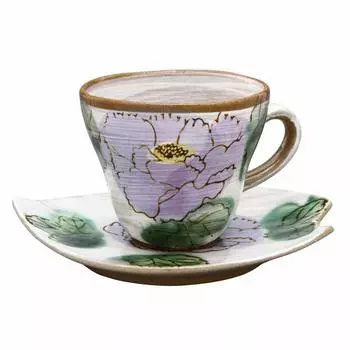 Кофейная чаша Mino Ware, тарелка Maiden Dance, синяя, сделано в Японии, 502-47