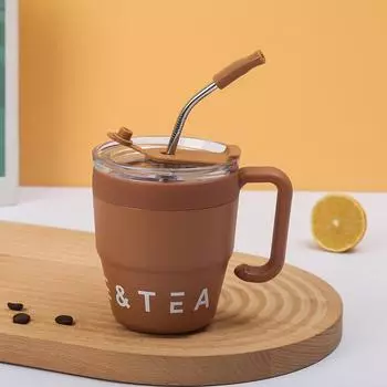 Кофейная чашка 480 мл с соломенной крышкой, кружка-термос из нержавеющей стали для горячих холодных напитков, воды, чая, молока, офиса, уличная портативная бутылка 480ml