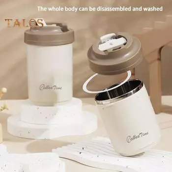 Кофейная чашка большого диаметра, защита от ожогов, защита от ржавчины, полезная термочашка из нержавеющей стали, ежедневное использование 380ML кофейный