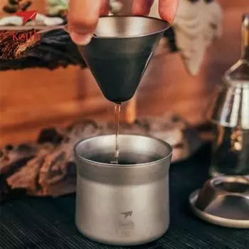 Кофейная чашка Keith Pure Titanium, фильтр-чашка, капельный фильтр, воронка, многофункциональный кофейник для ручного заваривания, подарочный набор для офиса