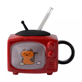 -Кофейная чашка, утренний напиток в стиле ретро, молочный чай, кофейная чашка для обеда красный