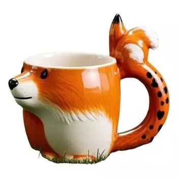 Кофейная чашка в виде белки 3D Милая кружка для чая в виде лисы Творческая чашка с изображением животных, ручная работа Творческая Fox