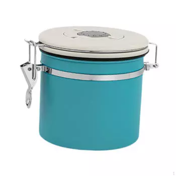 Кофейная канистра из нержавеющей стали для дома, герметичный контейнер для хранения продуктов питания для чая 1.2L