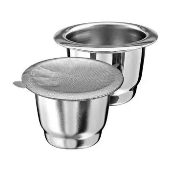 Кофейная капсула из нержавеющей стали 304 для Nespresso, многоразовый кофейный порошок, микросетчатые фильтры, чашки, аксессуары для эспрессо-машины