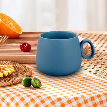 Кофейная кружка, керамическая пылезащитная крышка, фарфоровая чашка с широким горлышком для чайных напитков синий