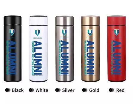 Кофейная кружка с вакуумной изоляцией на 17 унций Бутылка для воды с двойными стенками и светодиодным дисплеем температуры Съемный фильтр красный