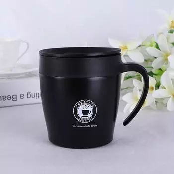 Кофейная кружка Sagit из нержавеющей стали изолировала чашку для воды с двойными стенками и крышкой One Size серебряный