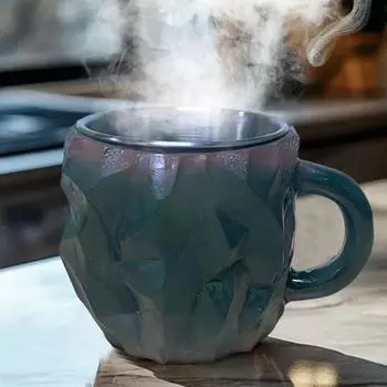 Кофейная кружка Yousheng из искусственного хрусталя, уникальный новый дизайн, практичная ручка, можно мыть в посудомоечной машине, чайная кружка, рождественский подарок для домашнего офиса E