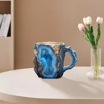 Кофейная кружка Yousheng Mineral Faux Crystal, разноцветная кофейная чашка, рождественский подарок для любителей кофе, украшение для дома A