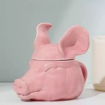 Кофейная кружка Yousheng Pig, керамическая 3D-кружка для чая, забавная кружка для питья, подарки на Рождество, день рождения, новоселье для друга