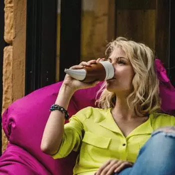 Кофейная кружка Yousheng с крышкой, нержавеющая, герметичная, пищевая, с широким горлом, из нержавеющей стали, рог козла, дорожная кофейная кружка для офиса белый