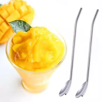 Кофейная ложка для коктейлей, украшения для напитков, ложка-соломинка из нержавеющей стали, серебро серебряный