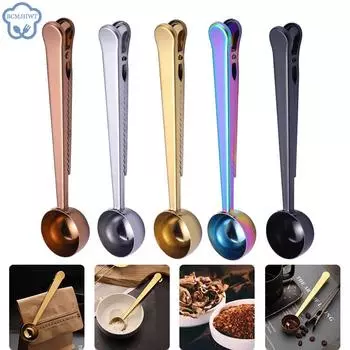 Кофейная ложка «два в одном», уплотнительный зажим для кофейной ложки, кухонные золотые аксессуары, украшение для кафе Expresso Cucharilla G