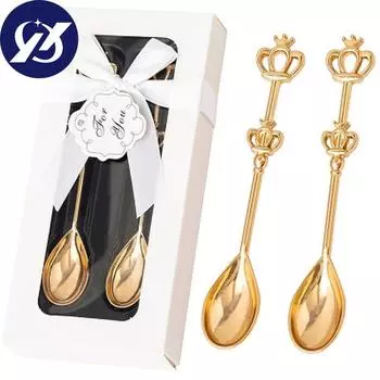 Кофейная ложка из нержавеющей стали, чайная ложка, свадебный сувенир, свадебный душ, подарки на день Святого Валентина, инструменты для вечеринки золотой