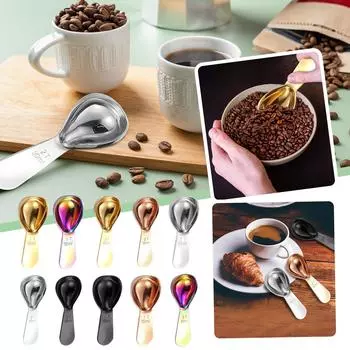 Кофейная ложка из нержавеющей стали, кофейная ложка на 0,5 жидких унций с короткой ручкой, мерная ложка для кофе, чая, сахара, муки One Size