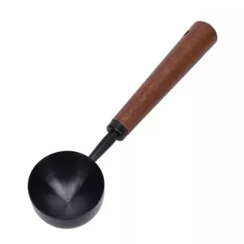 Кофейная мерная ложка из нержавеющей стали 304 с длинной деревянной ручкой, многофункциональная кофейная ложка для дома L(for 6.5-9kg)