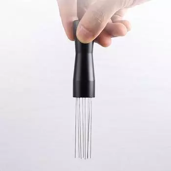Кофейная мешалка Yousheng с несколькими иглами, эффективное перемешивание, эргономичная ручка, игольчатый тип, инструмент для распределения кофе в кафе серебряный